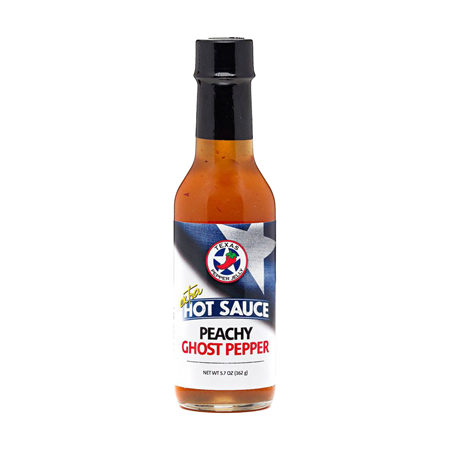 Texas Pepper Jelly Peachy Ghost Pepper Hot Sauce 5.7 oz.