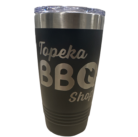 Topeka BBQ Shop 20 oz. Black Travel Tumbler