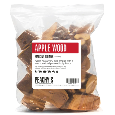 Peachy's Apple Wood Chunks, 300 ci Bag