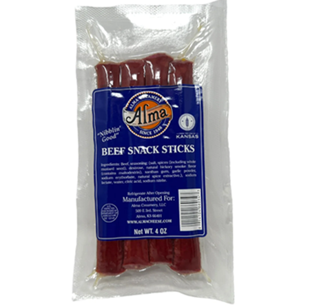 Alma Creamery Beef Snack Sticks 4 oz.
