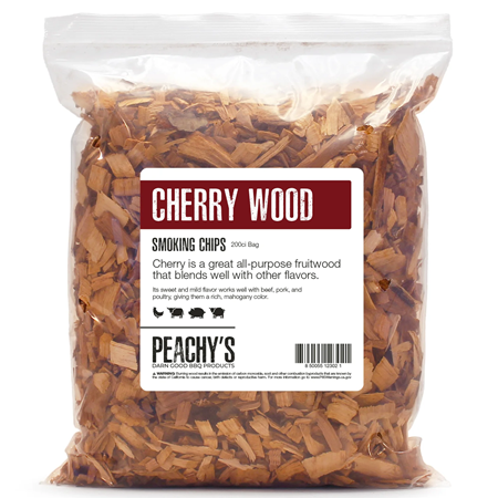 Peachy's Cherry Wood Chips, 200 ci Bag