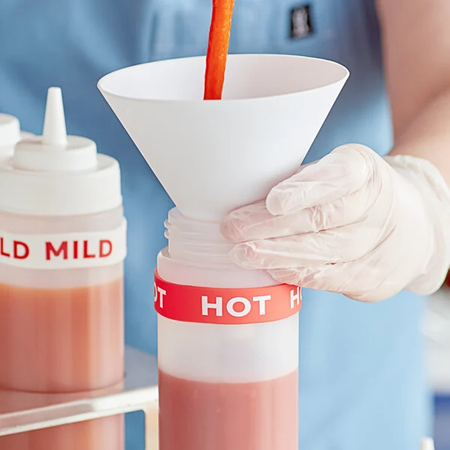 Silicone Squeeze Bottle Label Band - "Hot"