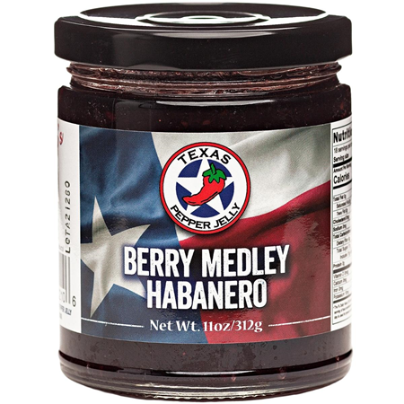 Texas Pepper Jelly Berry Medley Habanero Pepper Jelly 11 oz.