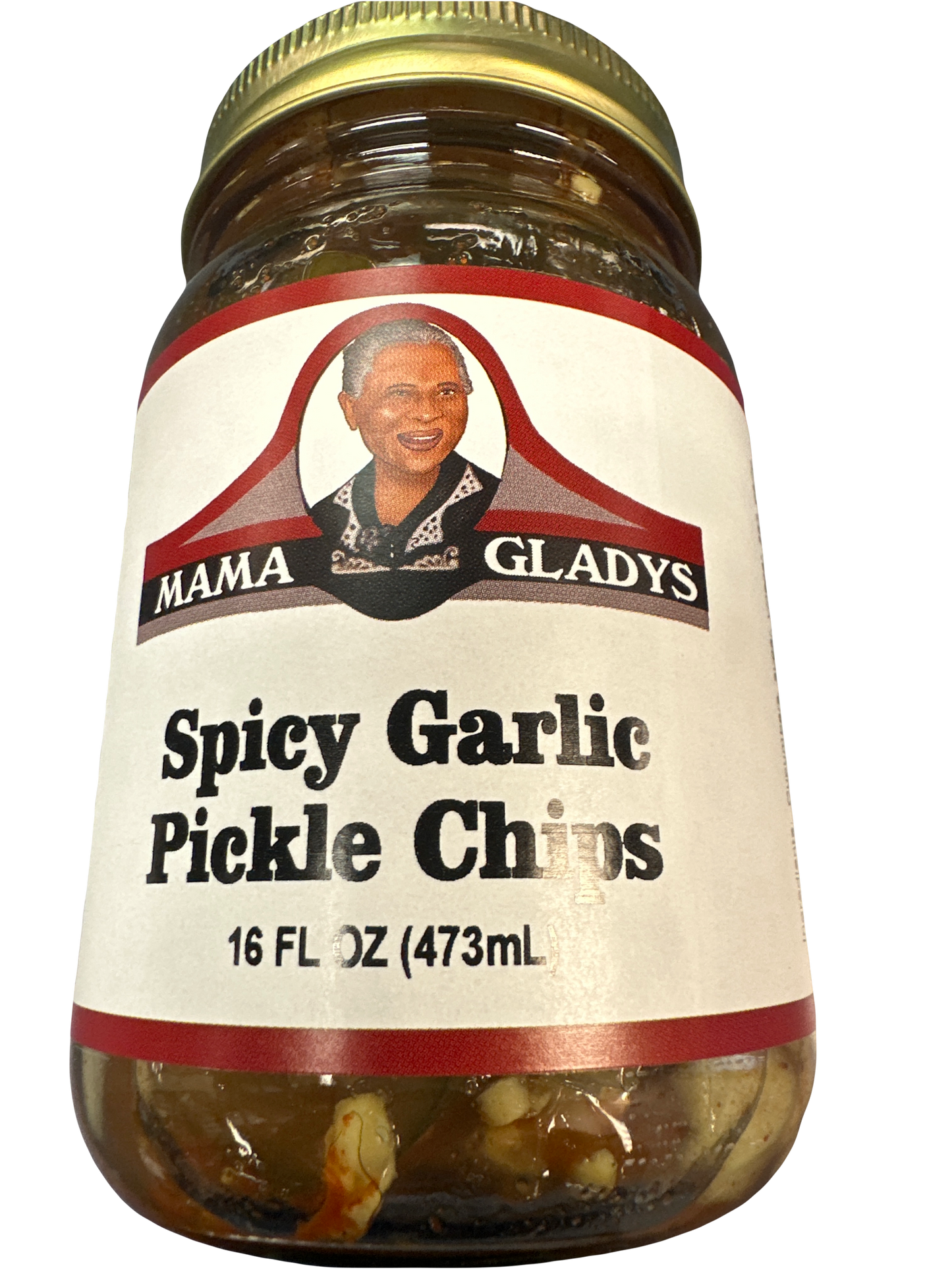 Mama Gladys Spicy Garlic Pickle Chips 16 oz.