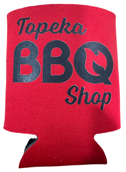 Topeka BBQ Shop Red 12 oz. Can Koozie