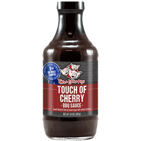 Three Little Pigs Touch of Cherry BBQ Sauce 21.4 oz.