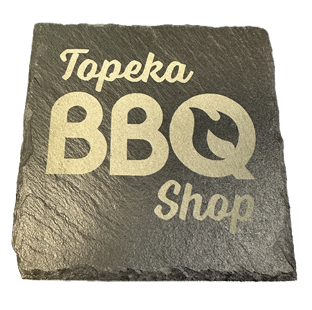 Topeka BBQ Shop Slate Coaster (Square)